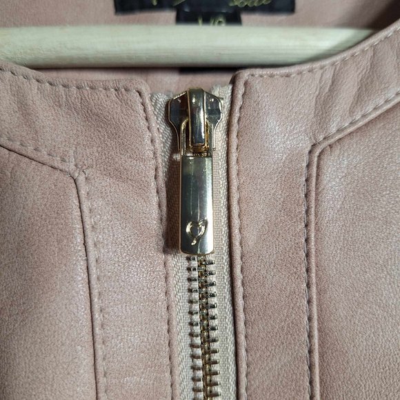 Thalia Sodi Faux Leather Peplum Jacket Size Large - Picture 2 of 11